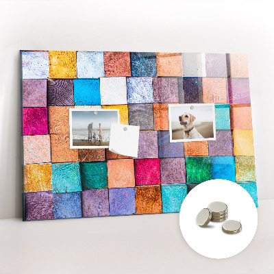 Magnet board Houten kubussen