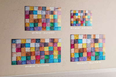 Magnet board Houten kubussen