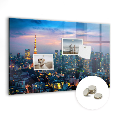 Magnet board Stad bij nacht