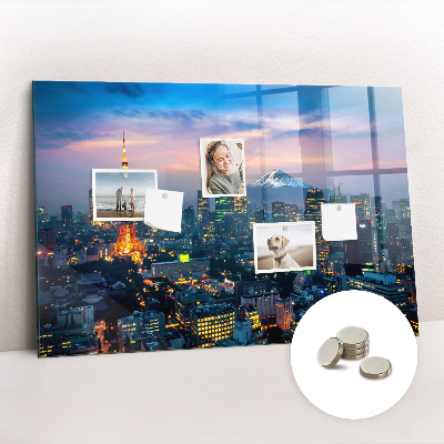 Magnet board Stad bij nacht