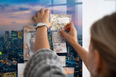 Magnet board Stad bij nacht