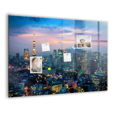 Magnet board Stad bij nacht