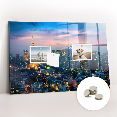 Magnet board Stad bij nacht