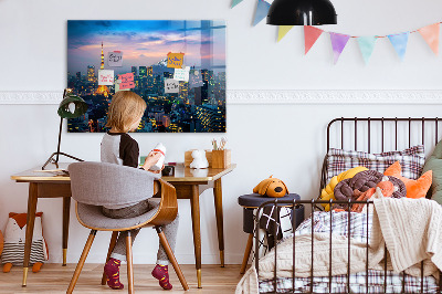 Magnet board Stad bij nacht