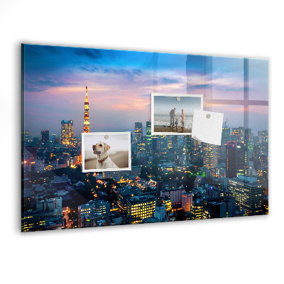 Magnet board Stad bij nacht