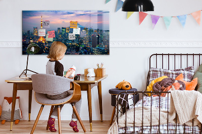 Magnet board Stad bij nacht