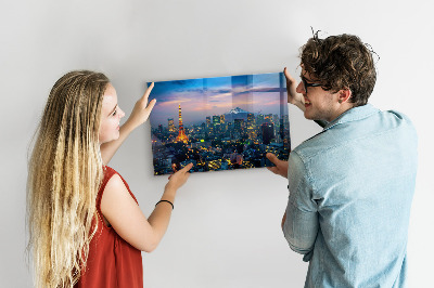 Magnet board Stad bij nacht