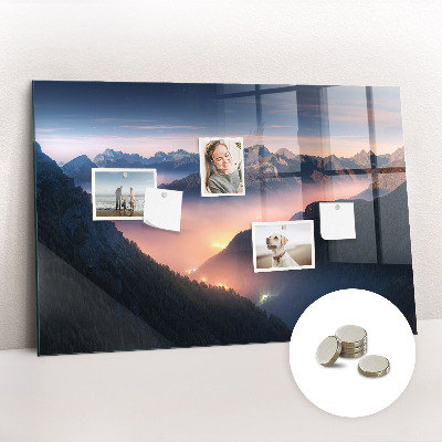 Memobord keuken Bergtoppenlandschap