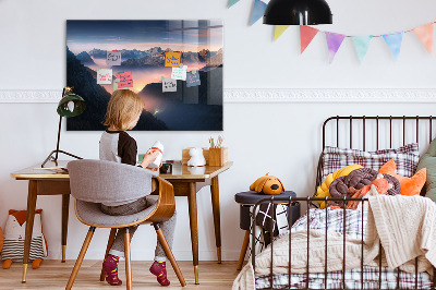Memobord keuken Bergtoppenlandschap