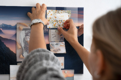 Memobord keuken Bergtoppenlandschap