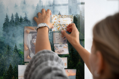 Magnetisch wandbord Mistig bos