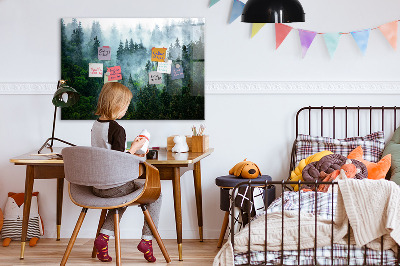 Magnetisch wandbord Mistig bos