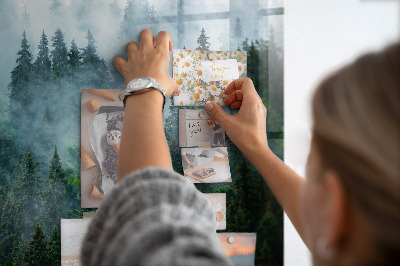 Magnetisch wandbord Mistig bos