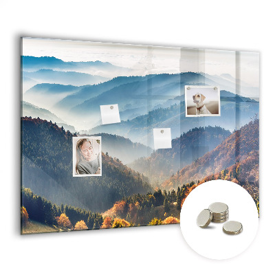 Memobord keuken Berglandschap