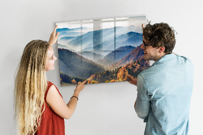 Memobord keuken Berglandschap