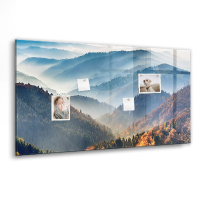 Memobord keuken Berglandschap