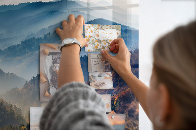 Memobord keuken Berglandschap