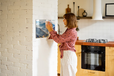 Memobord keuken Berglandschap