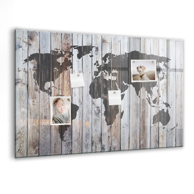 Memobord keuken De wereld op borden