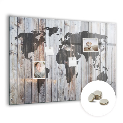 Memobord keuken De wereld op borden