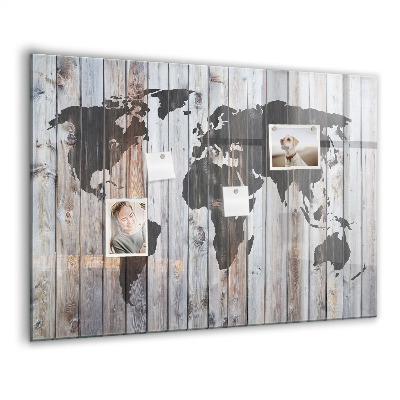 Memobord keuken De wereld op borden