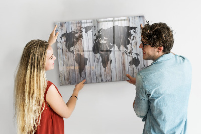 Memobord keuken De wereld op borden