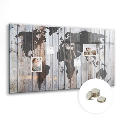 Memobord keuken De wereld op borden