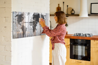 Memobord keuken De wereld op borden