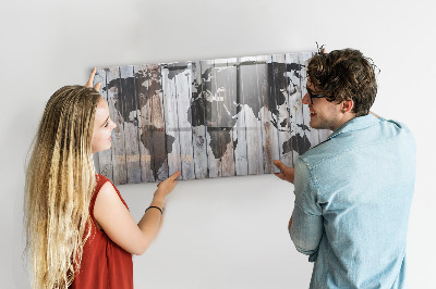 Memobord keuken De wereld op borden