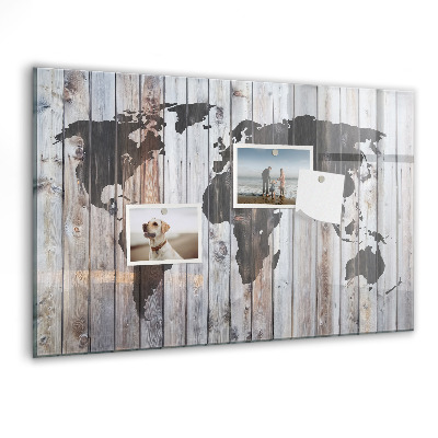 Memobord keuken De wereld op borden