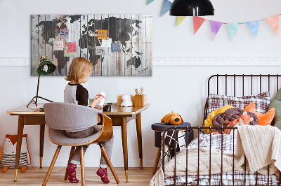 Memobord keuken De wereld op borden