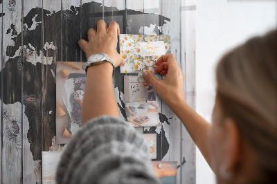 Memobord keuken De wereld op borden