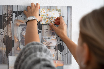 Memobord keuken De wereld op borden