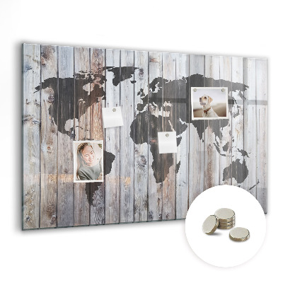 Memobord keuken De wereld op borden