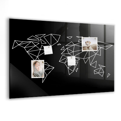 Memobord keuken Moderne wereldkaart