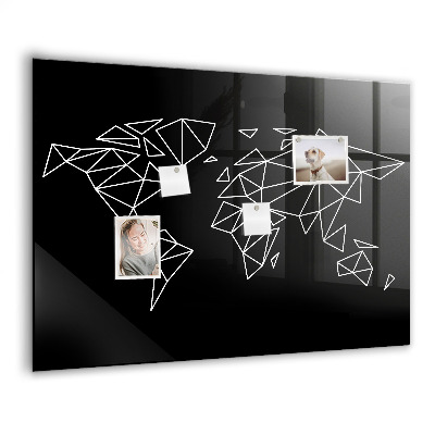 Memobord keuken Moderne wereldkaart