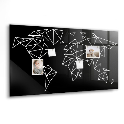 Memobord keuken Moderne wereldkaart