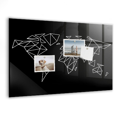 Memobord keuken Moderne wereldkaart