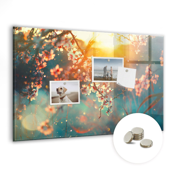 Magnet board Lentebloemen