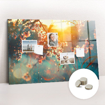 Magnet board Lentebloemen