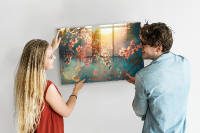 Magnet board Lentebloemen