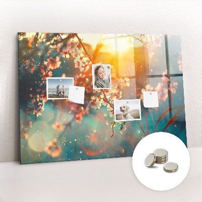 Magnet board Lentebloemen