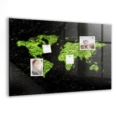 Magnet board Wereldkaart