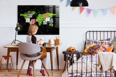 Magnet board Wereldkaart