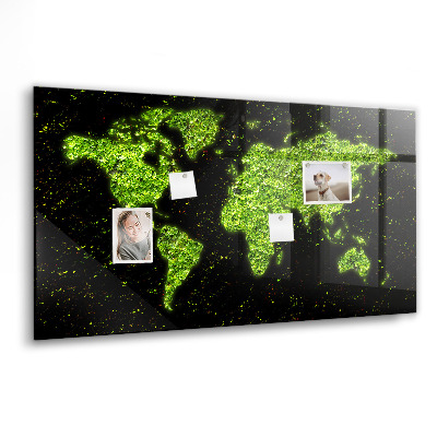 Magnet board Wereldkaart