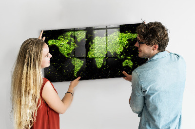 Magnet board Wereldkaart