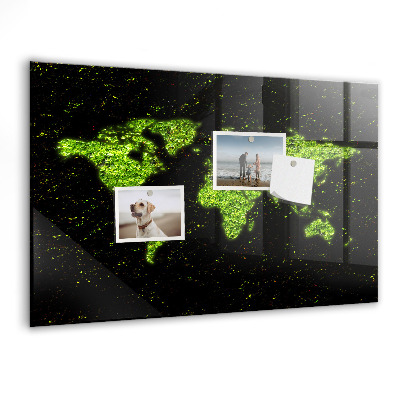 Magnet board Wereldkaart