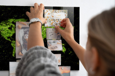 Magnet board Wereldkaart