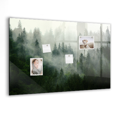 Memobord keuken Mistig bos