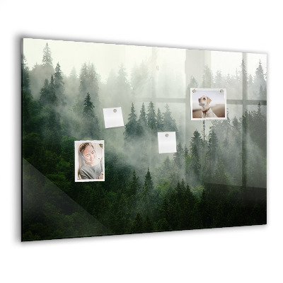 Memobord keuken Mistig bos